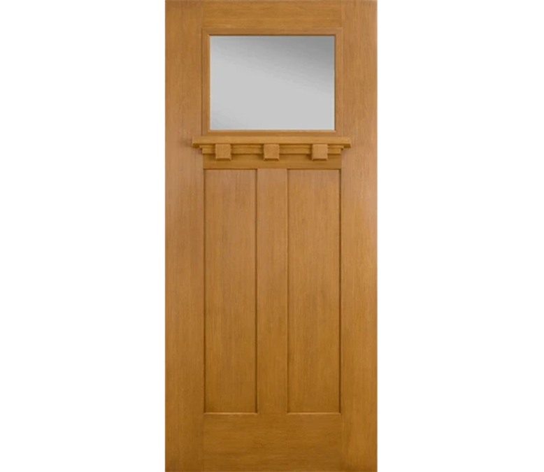 Frankfort Craftsman Light Fiberglass Entry Door